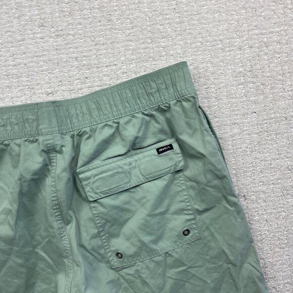 RVCA Board Shorts Mens Sz M Mint Green Swim Trunks Surf Beach Summer Skater - Picture 10 of 13